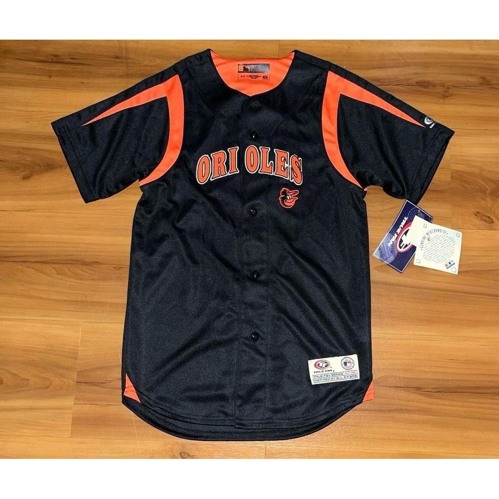 Kids NWT True Fan Baltimore Orioles MLB‎ Baseball Jersey Top